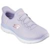 Slip-On Sneaker SKECHERS "SUMMITS-DIAMOND DREAM", Damen, Gr. 40, lila (lavendel), Textil, sportlich, Schuhe, Schlupfschuh, Freizeitschuh mit praktischer Slip-Ins Funktion