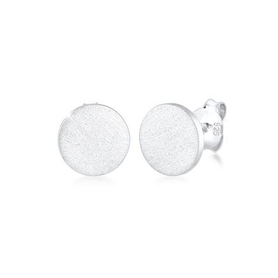 Paar Ohrstecker KUZZOI "Ohrstecker Plättchen 925 Sterling Silver", silber, Ohrringe, Herren, OneSize, ohne Stein, Silber 925 (Sterlingsilber) Image