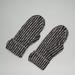 Lululemon Athletica Accessories | Lululemon Nwt Mittens - Textured Fleece - Lined Knit M/L B1gw/Blk | Color: Black/Gray | Size: Os