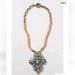 Anthropologie Jewelry | Anthropologie Nwot Flower Unctua Necklace - 16" , 2 " Pendant | Color: Gold/Pink | Size: Os