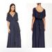 Free People Dresses | Free People Fiona Maxi Wrap Dress - Medium | Color: Blue | Size: M