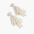 J. Crew Jewelry | J Crew Beaded Tassel Dangle Earrings Silver Nwt | Color: Silver | Size: Os