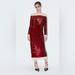 Zara Dresses | Blogger Fav Nwt Zara Sequin Chiffon Dress Zw Collection | Color: Red | Size: Various