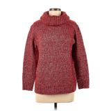 Joe Fresh Turtleneck Sweater: Red Tweed Tops - Women's Size Medium