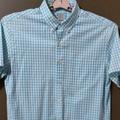 J. Crew Shirts | J. Crew Blue And White Gingham Short Sleeve Button Down Men's Size Large | Color: Blue/White | Size: L