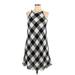 Philosophy Republic Clothing Casual Dress: Black Checkered/Gingham Dresses - Women's Size 10