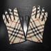 Burberry Accessories | Burberry Wool And Leather Nova Check Winter Gloves Size 7(S) | Color: Black/Cream | Size: Os