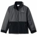 Columbia Jackets & Coats | Columbia Boy's Black Long Sleeve Steens Mountain Overlay Fleece Jacket Size L | Color: Black | Size: Lb
