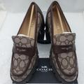 Coach Shoes | Coach Cora Loafer Pump Signature Jacquard Office Casual Chunky | Color: Brown/Tan | Size: 9