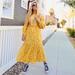 Urban Outfitters Dresses | Laura Ashley X Urban Outfitters Exclusive Madison Midi Ruffle Prairie Dress | Xs | Color: White/Yellow | Size: Xs