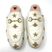 Gucci Shoes | Gucci Princetown White Leather Mule Slipper Slide On Shoe Bee Star Horsebit Eu37 | Color: Gold/White | Size: 37eu