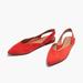 Madewell Shoes | Madewell The Ava Slingback Flat In Suede- Size 6.5 | Color: Orange | Size: 6.5