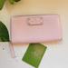 Kate Spade Bags | Kate Spade Wellesley Neda Posy Pink Leather Long Style Zip-Around Wallet | Color: Pink | Size: Os