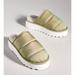 Anthropologie Shoes | Anthropologie Maeve Green Platform Puffy Slides Size Medium | Color: Green/White | Size: Medium