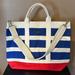 J. Crew Bags | J.Crew Tote Bag | Color: Blue/Red | Size: Os