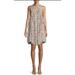 Free People Dresses | Free People Electric Daisy Mini Dress Tunic Size 2 Women Brown Floral Sleeveless | Color: Brown/Cream | Size: 2