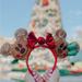 Disney Accessories | Disney Gingerbread Minnie And Mickey Mouse Ears | Color: Green/Red | Size: Os