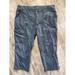 Columbia Pants & Jumpsuits | Columbia Womens Crop Cargo Pants Sz 10 Gray Nylon Omni Shade Pfg Outdoor Fishing | Color: Blue/Gray | Size: 10
