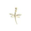 JC Trauringe Gold pendant dragonfly in real 585 gold, classic, simple animal gold pendant, gold jewellery, women's jewellery with stones, necklace pendant in yellow gold, including jewellery case,