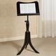 Touch of Class Parke Music Sheet Stand - Wooden - Black - Adjustable - Wood Station for Conductors - Library Lectern for Atlas, Dictionary - Auditorium, Meeting Room, Classroom for Speeches