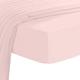 Pizuna Luxury Cotton European Single Fitted Sheet Light Pink, 800 Thread Count 100% Long Staple Cotton Fitted Sheet Single Bed 100 X 200cm, Sateen Weave Crisp Fitted Sheets Deep Fit 40 cm 1 PC