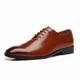 Men's Dress Shoes for Men, Patent Leather Mens Casual Shoes, Wingtip Brogue Oxford Black Dress Shoes Men, for Casual Weekend Formal Work (Color : Brown, Size : 9 UK)