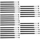 Housoutil 30 Pcs Flat Eyebrow Brush Flat Thin Eyeliner Brush Eyeshadow Brush Definer Eyebrow Brush Eye Brush Makeup Flat Brush Makeup Artificial Fiber Travel Girl Eyelashes