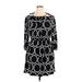 Tiana B. Casual Dress - Mini High Neck 3/4 sleeves: Black Dresses - Women's Size 12