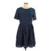 Kenzo Casual Dress - A-Line: Blue Print Dresses - Women's Size 42