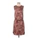 Athleta Casual Dress - Party High Neck Sleeveless: Brown Tie-dye Dresses - Women's Size Small Tall