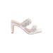 BCBGeneration Mule/Clog: Slip-on Chunky Heel Feminine White Solid Shoes - Women's Size 8 - Open Toe