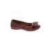 Born Handcrafted Footwear Flats: Burgundy Print Shoes - Women's Size 6 - Almond Toe