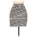 Express Casual Skirt: White Zebra Print Bottoms - Women's Size 8