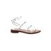 Steve Madden Sandals: Slip-on Chunky Heel Casual Silver Shoes - Women's Size 9 - Open Toe