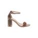 Sam Edelman Heels: Brown Snake Print Shoes - Women's Size 9 1/2 - Open Toe