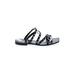 Dolce Vita Sandals: Slip-on Chunky Heel Boho Chic Black Solid Shoes - Women's Size 10 - Open Toe