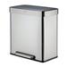 Qualiazero 16 Gallon Step On Multi-Compartments Trash & Recycling Bin Stainless Steel in Gray | 23.8 H x 22.9 W x 14.1 D in | Wayfair QZ10040