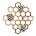 MacKenzie-Childs Honeycomb Wall Planter Resin/Plastic/Metal in Black/White/Yellow | 29.5 H x 27.75 W x 9 D in | Wayfair 35514-2042