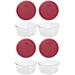 Pyrex 4 Cup Food Storage Container Glass/Plastic in Red | 10.75 H x 12.25 W x 15.25 D in | Wayfair 7203_7402-PC-SAN_4