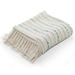Beachcrest Home™ Faust Ombre Striped Handmade Woven Throw Blanket w/ Fringe Polyester/Cotton blend in Gray | 50 W in | Wayfair