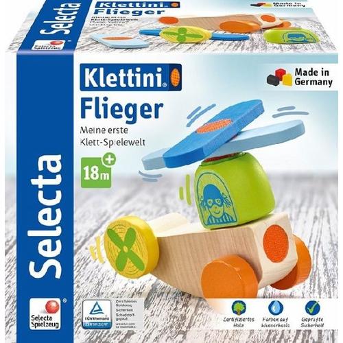 Selecta 62079 - Klettini® Flieger, Klett-Flugzeug, Holz, 5-teilig - Schmidt Spiele / Selecta Spielzeug