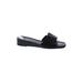 Nine West Sandals: Slip-on Wedge Casual Black Print Shoes - Women's Size 8 1/2 - Open Toe