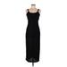 Shape FX Casual Dress - Midi Scoop Neck Sleeveless: Black Solid Dresses - Women's Size 6 Petite