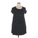 Arizona Jean Company Casual Dress: Black Stripes Dresses - Women's Size X-Large