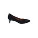 AQUATALIA Heels: Pumps Kitten Heel Classic Black Print Shoes - Women's Size 6 1/2 - Almond Toe