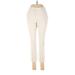 Ann Taylor LOFT Khaki Pant Straight Leg Boyfriend: Ivory Print Bottoms - Women's Size 6 Petite