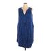 Torrid Casual Dress - A-Line V Neck Sleeveless: Blue Dresses - Women's Size 3X Plus