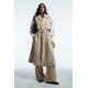 COS Women's Sleeveless Linen-Blend Trench Coat - Beige - Beige