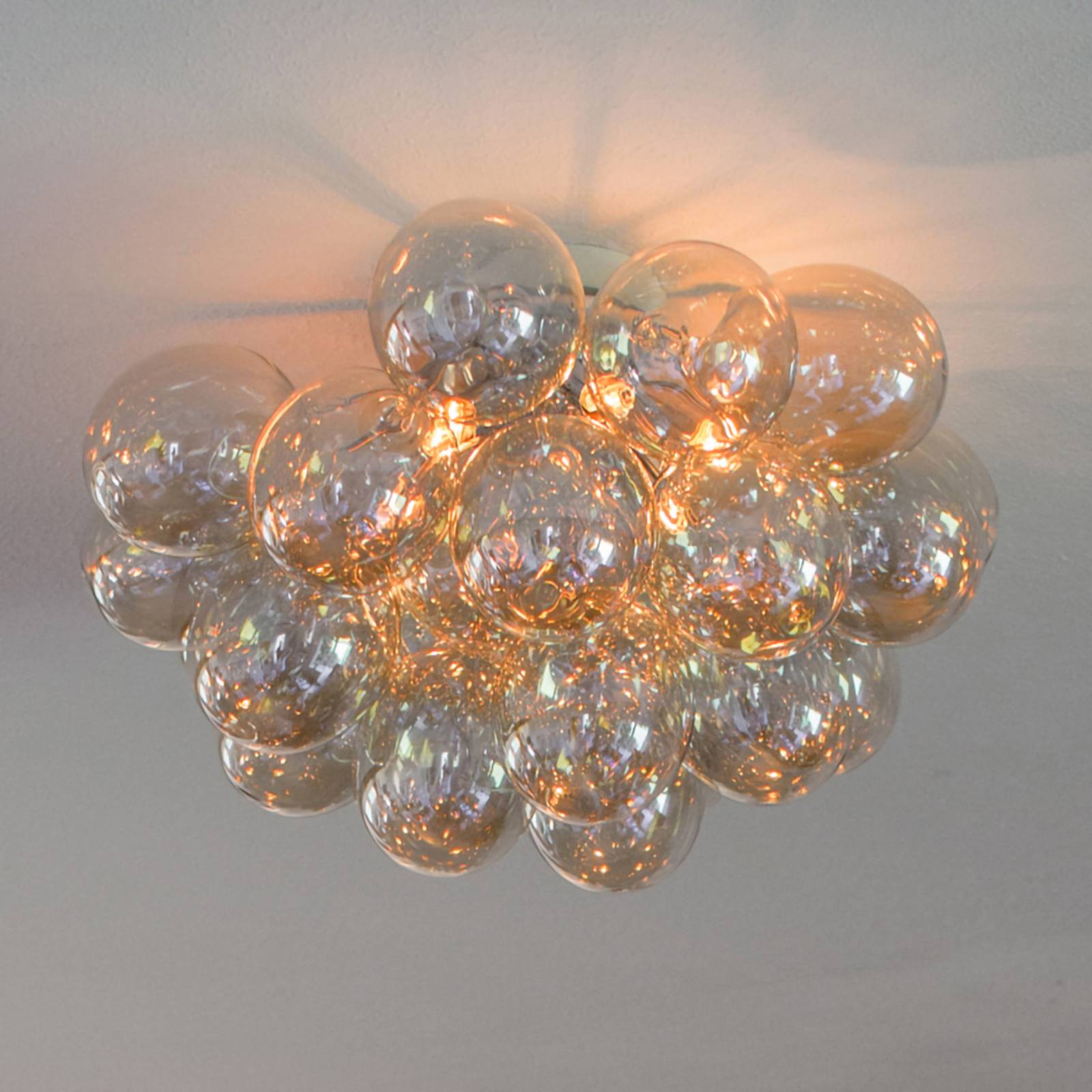 By Rydéns Design Deckenlampe Gross, dimmbar, creme / amber, für Wohn- / Esszimmer, Glas, Design, Deckenlampe