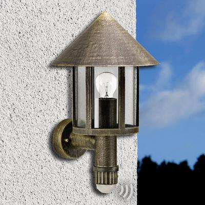 Albert Leuchten Aussenwandleuchte mit Bewegungsmelder LATERNA, braun / rost, Aluminium, Antik Image